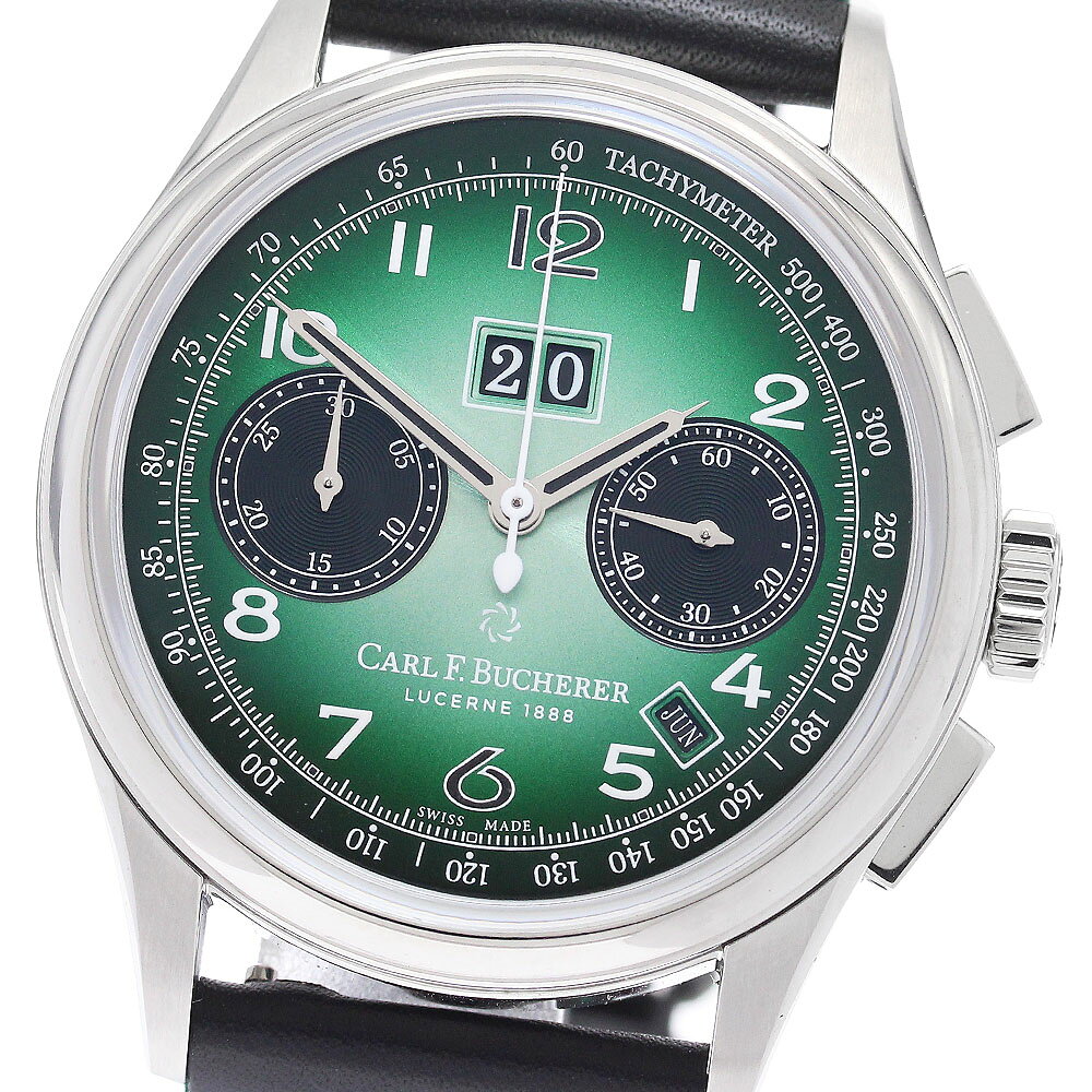 カール F.ブヘラ CARL F.BUCHERER 00.10803.08.92.91 ヘリテージバイコンパックス アニュアル 自動巻き メンズ 美品 保証書付き_974096【中古】
