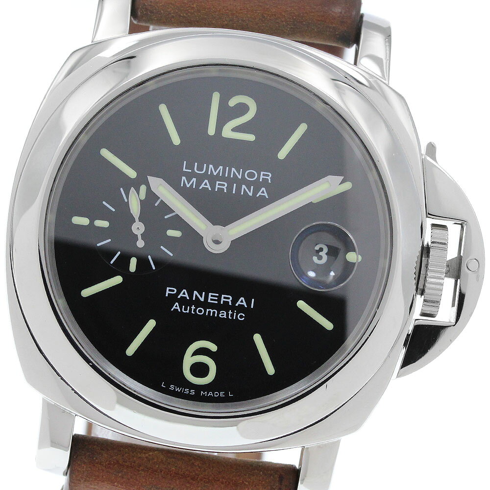 パネライ PANERAI PAM00104 ルミノールマリーナ スモールセコンド 自動巻き メンズ 保証書付き_962459【中古】