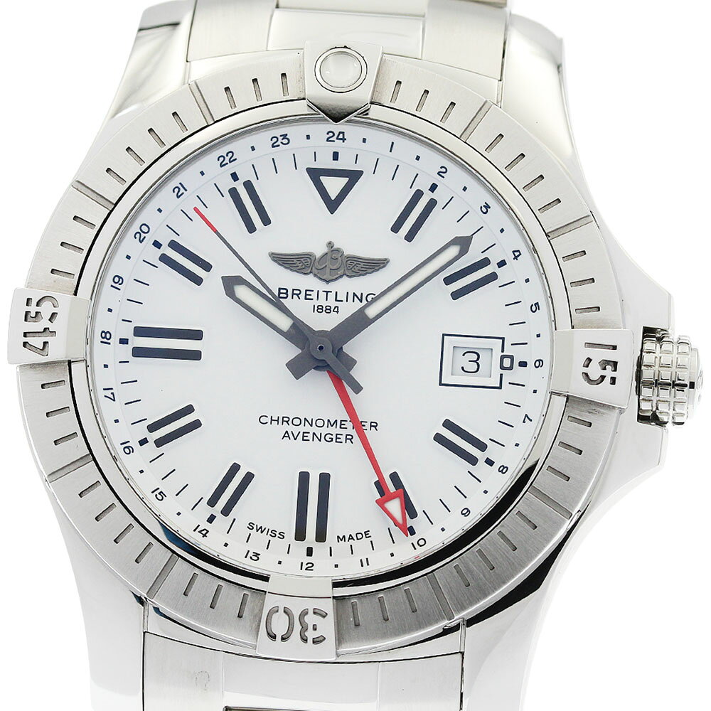 ブライトリング BREITLING A32397 アベンジャー オートマチック GMT 43 自動巻き メンズ 美品 箱・保証書付き_967227【中古】