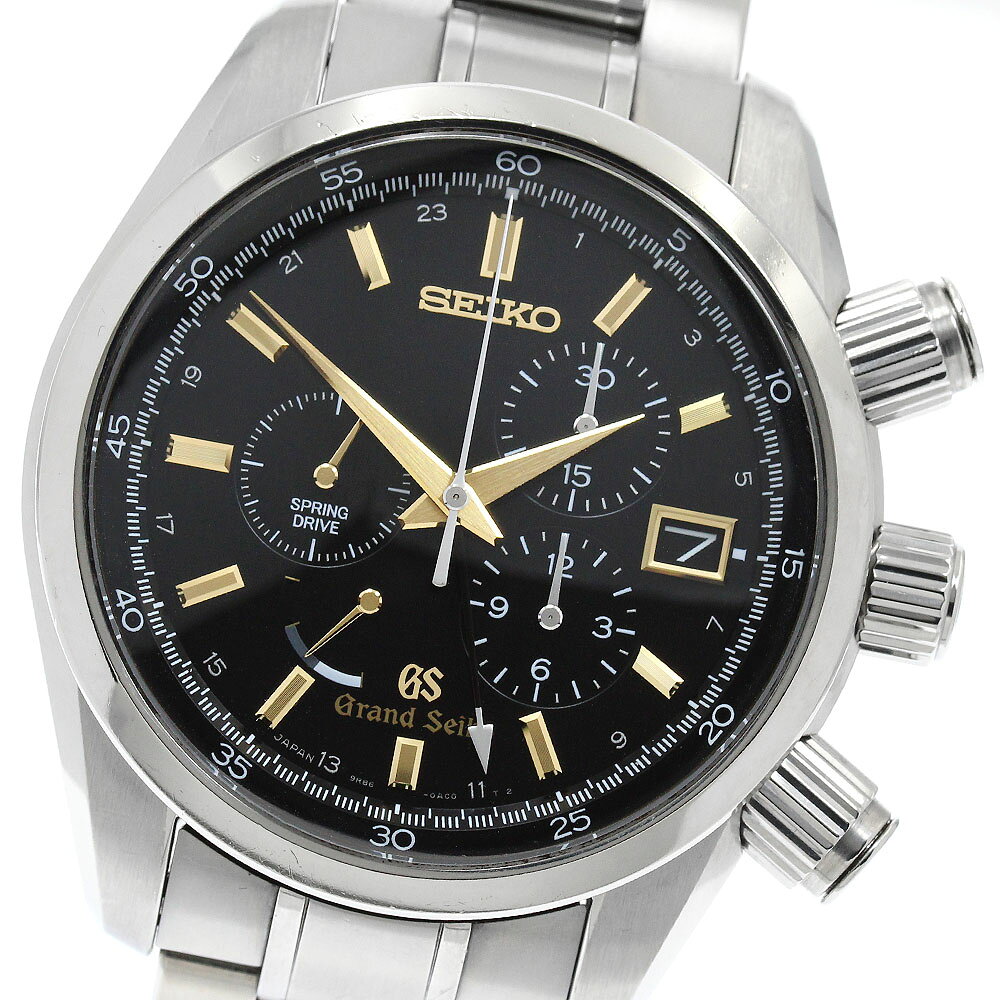 セイコー SEIKO SBGC005/9R86-0AC0 グランドセイコー クロノグラフ スプリングドライブ メンズ 箱・保証書付き_968380【中古】