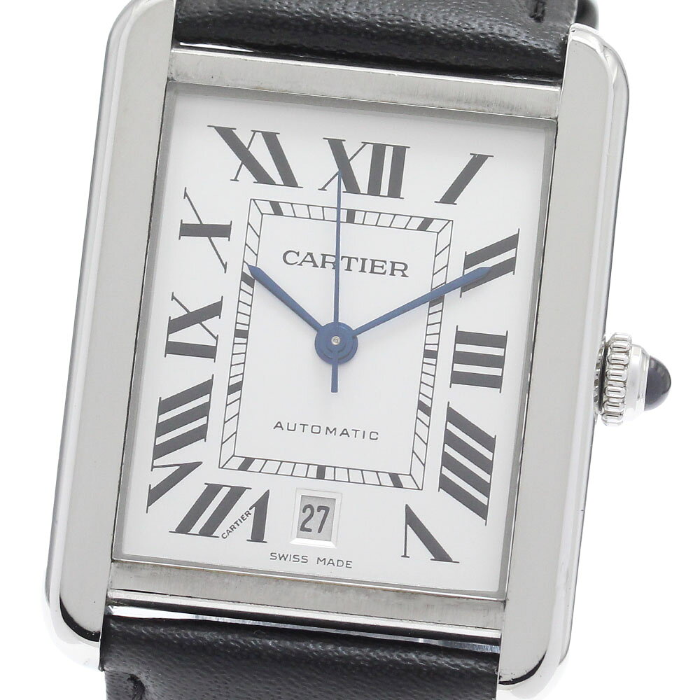 カルティエ CARTIER W5200027 タンクソロ XL デイト 自動巻き メンズ 保証書付き_969361【中古】