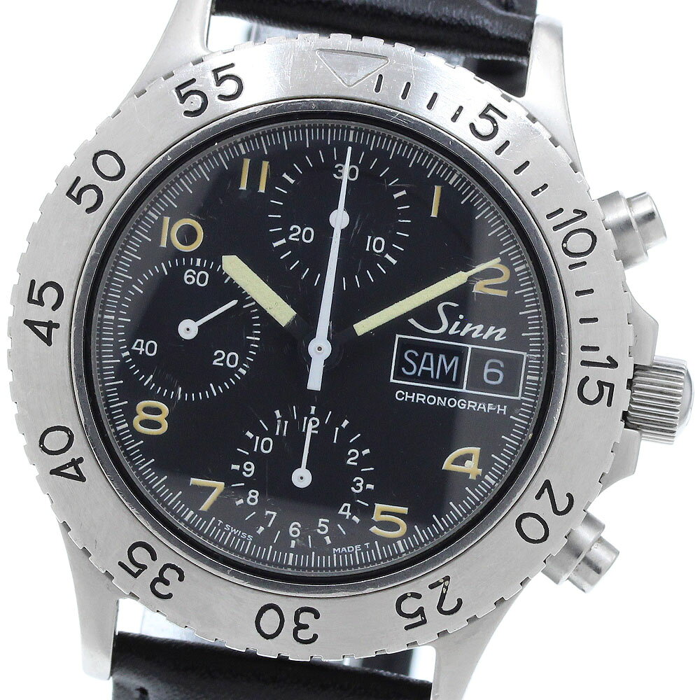 ジン Sinn 256 クロノグラフ デイデイト 自動巻き メンズ _972849【中古】