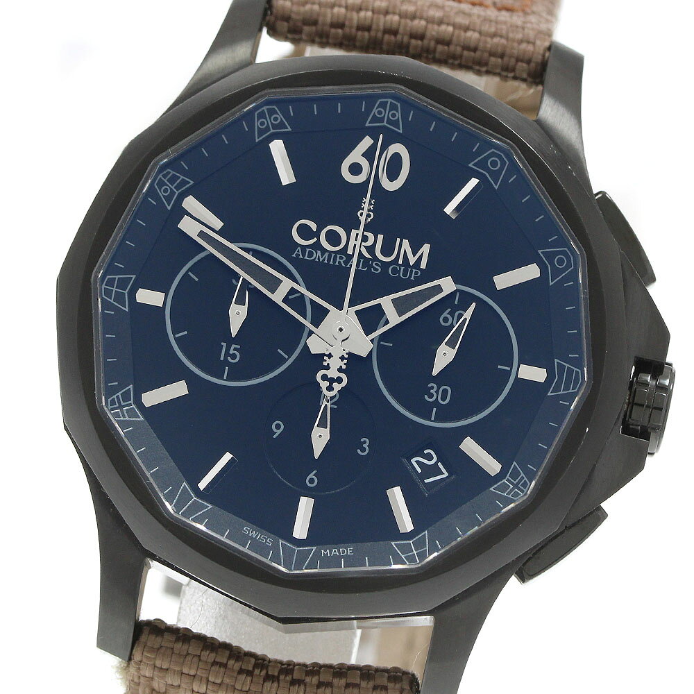 コルム CORUM 01.0096 アドミラズカップ レジェンド42 クロノグラフ 自動巻き メンズ _973065【中古】