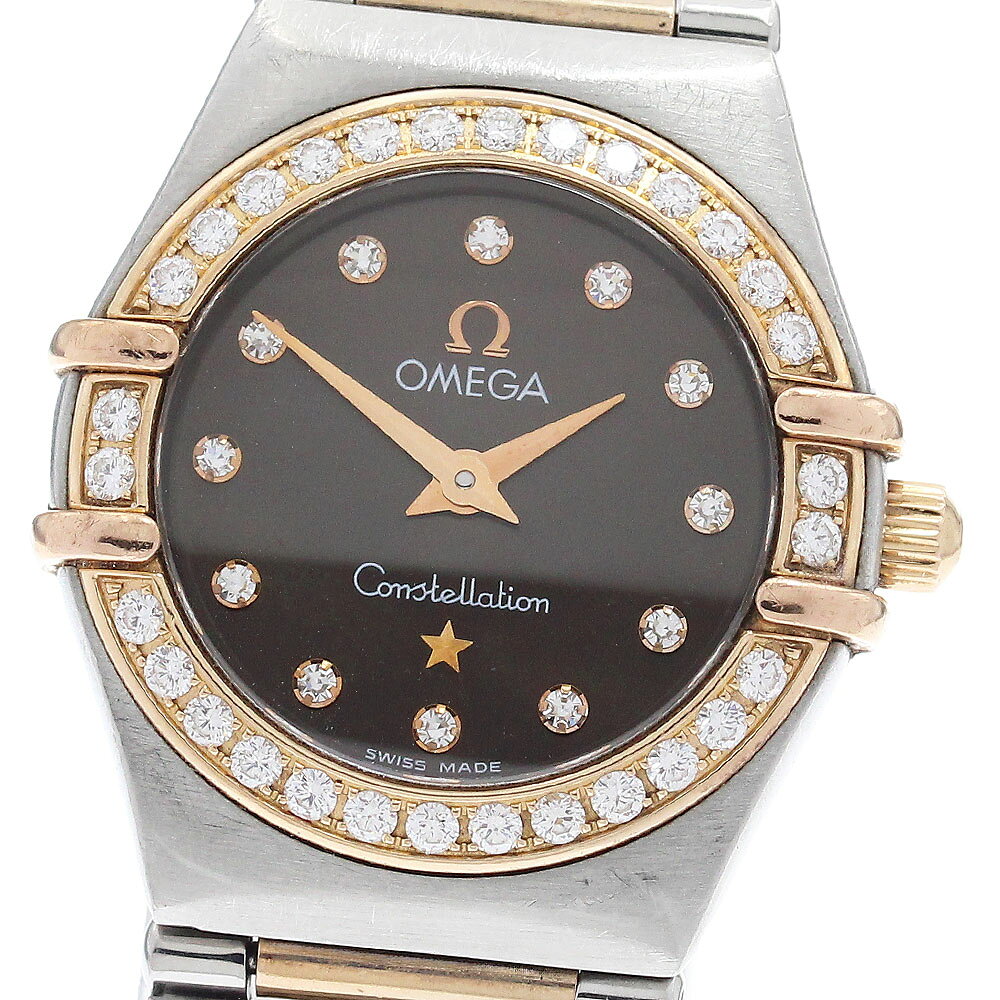 オメガ OMEGA 1360.60 コンステレーション 12P ダイヤベゼル クォーツ レディース _974334【中古】