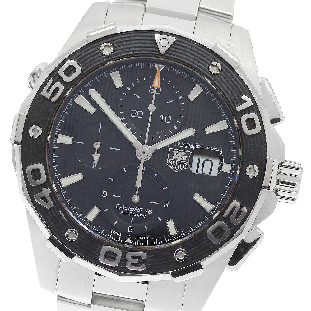 タグホイヤー TAG HEUER CAJ2110 アクアレーサー デイト クロノグラフ 自動巻き メンズ 保証書付き_956801【中古】