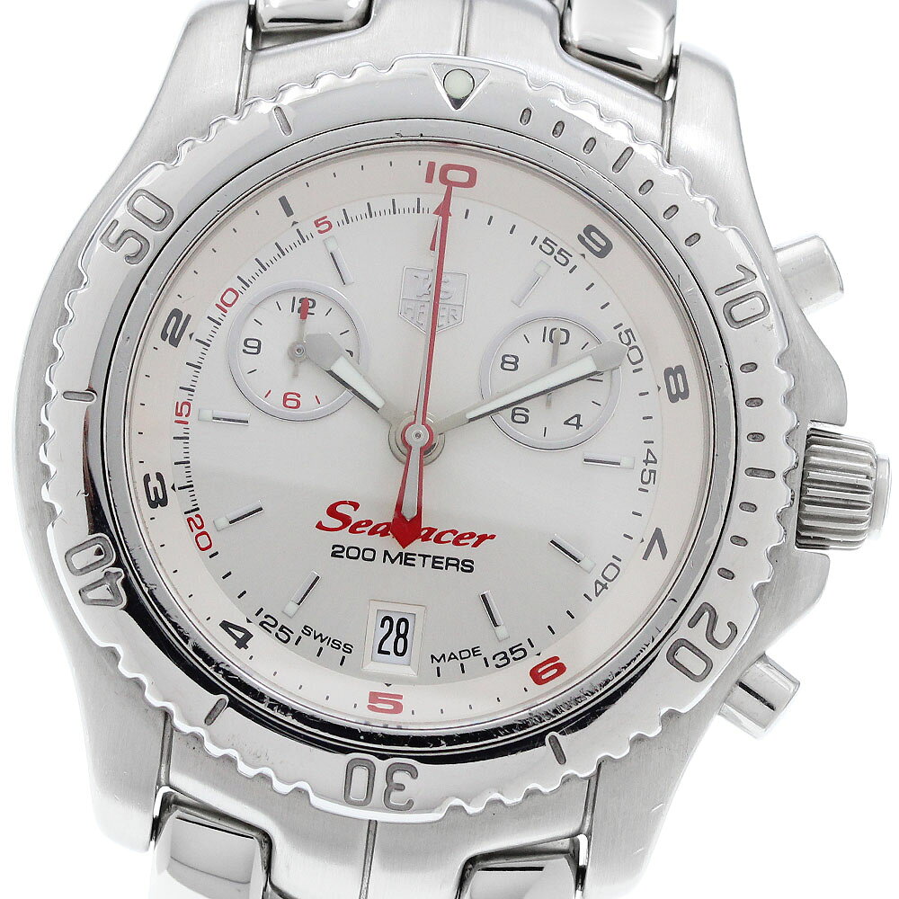 タグホイヤー TAG HEUER CT1114 リンク シーレーサー クロノグラフ デイト クォーツ メンズ _957738【中古】
