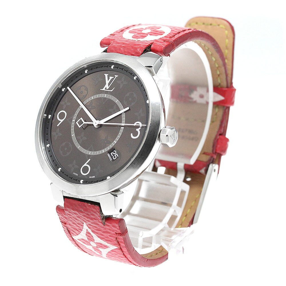 ルイ・ヴィトン LOUIS VUITTON QA005 タンブールスリム モノグラム デイト クォーツ メンズ _970539 closer01-10271752 CLOSER サンプル画像2