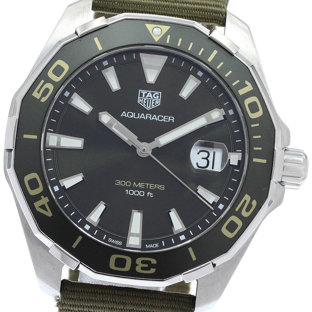 タグホイヤー TAG HEUER WAY101E.FC8222 アクアレーサー デイト クォーツ メンズ 箱・保証書付き_972445【中古】