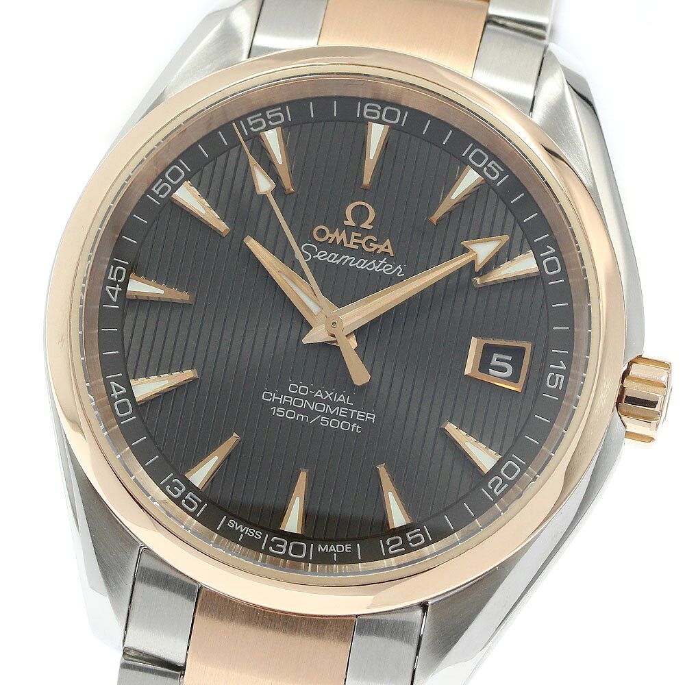 オメガ OMEGA 231.20.42.21.06.001 シーマスター 150M アクアテラ デイト 自動巻き メンズ 良品 保証書付き_973975【中古】