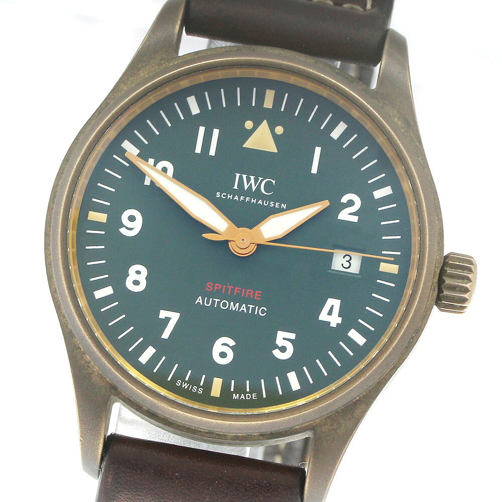 IWC SCHAFFHAUSEN IW326802 スピットファイア デイト 自動巻き メンズ 保証書付き_974014【中古】