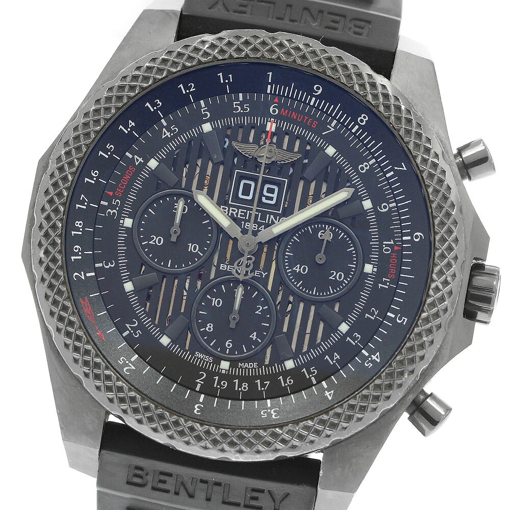 ブライトリング BREITLING M44364 ベントレー 6.75 ミッドナイトカーボン クロノグラフ 自動巻き メンズ 保証書付き_968895【中古】