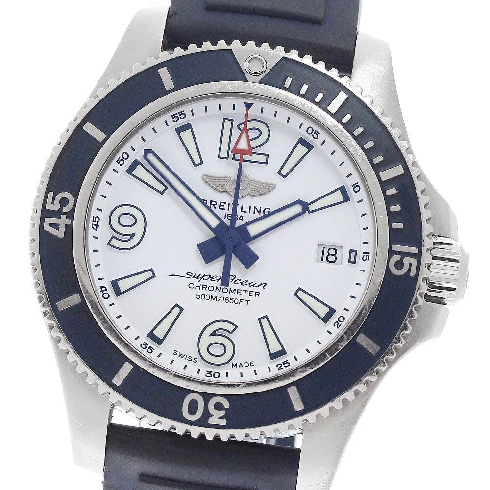 ブライトリング BREITLING A17366 スーパーオーシャン 42 デイト 自動巻き メンズ 保証書付き_973279【中古】