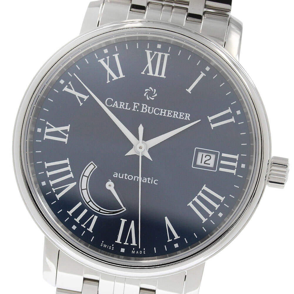 カール F.ブヘラ CARL F.BUCHERER 00.10323.08.51.21 アダマビ クラシック パワーリザーブ 自動巻き メンズ 美品 保証書付き_973474【中古】