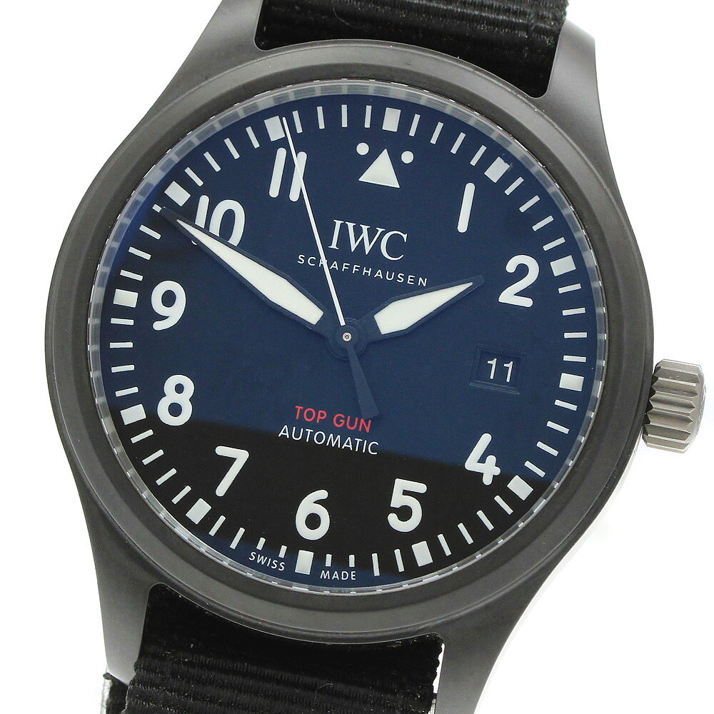 IWC IWC SCHAFFHAUSEN IW326901 パイロットウォッチ トップガン デイト 自動巻き メンズ 美品 保証書付き_973489
