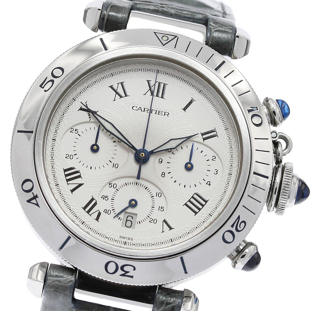 カルティエ CARTIER W3101855 パシャ クロノ クォーツ メンズ _967304【中古】