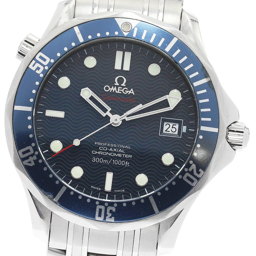 オメガ OMEGA 2220.80 シーマスター ダイバー 300M コーアクシャル デイト 自動巻き メンズ 保証書付き_973429【中古】