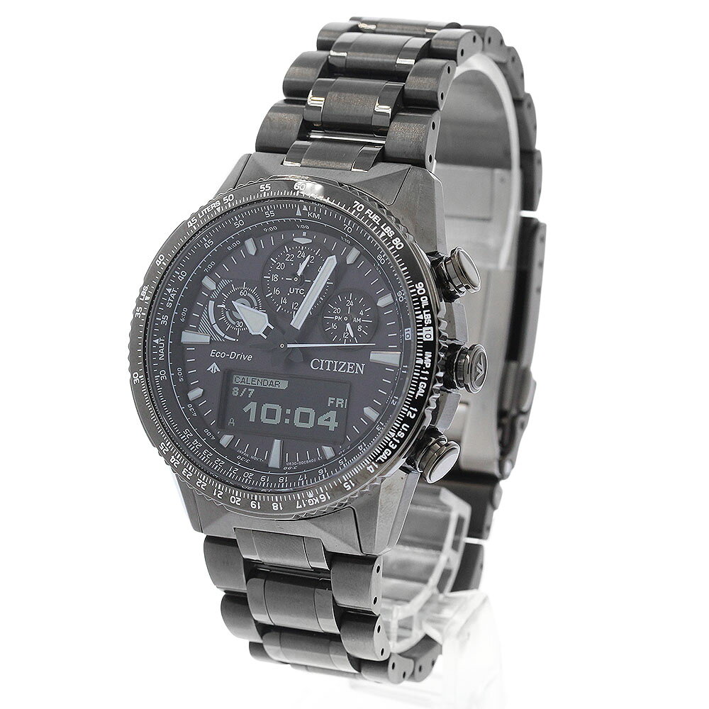 CLOSERのシチズン CITIZEN U830-00CG902/JV2005-58E プロマスター スカイ 多機能 ソーラー電波 メンズ 極美品 箱・保証書付き_974419【中古】｜アングル3