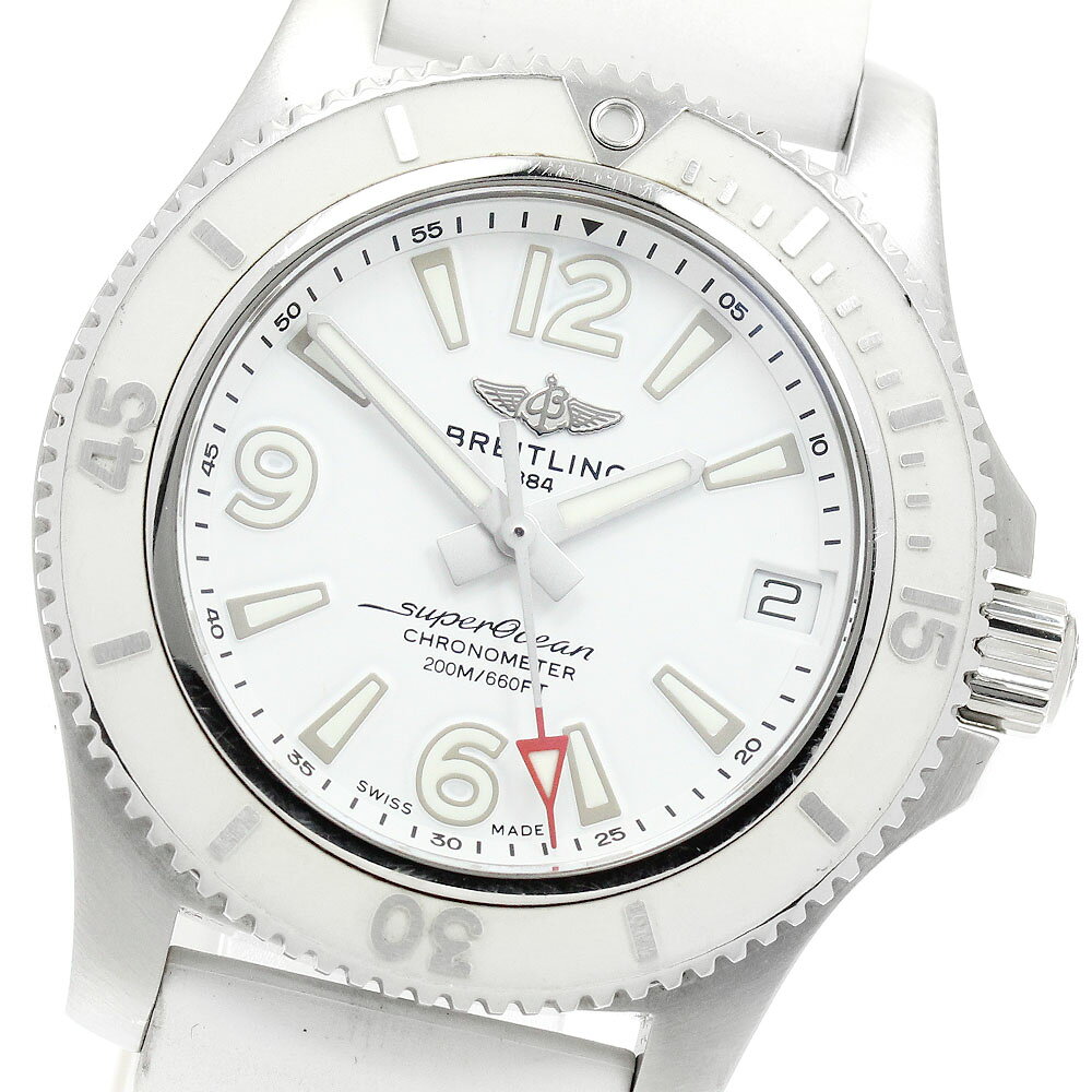 ブライトリング BREITLING A17316 スーパーオーシャン 2 36 デイト 自動巻き ボーイズ 保証書付き_973297【中古】