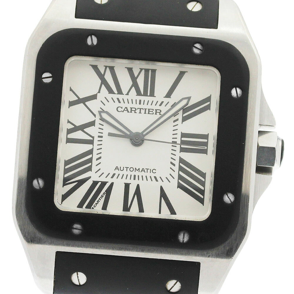 カルティエ CARTIER W20121U2 サントス100 自動巻き メンズ _963099【中古 ...
