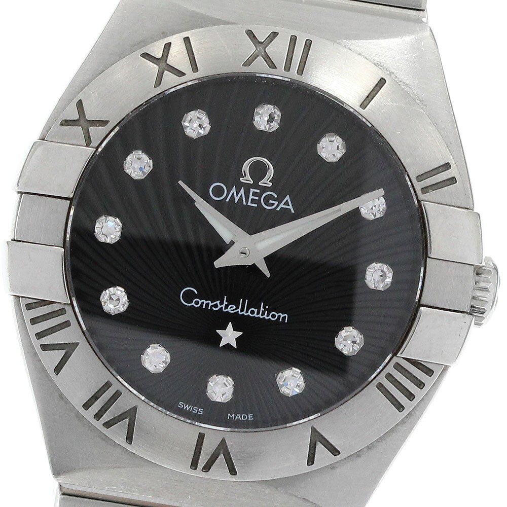 オメガ OMEGA 123.10.24.60.51.001 コンステレーション ブラッシュ 12Pダイヤ クォーツ レディース _976633【中古】