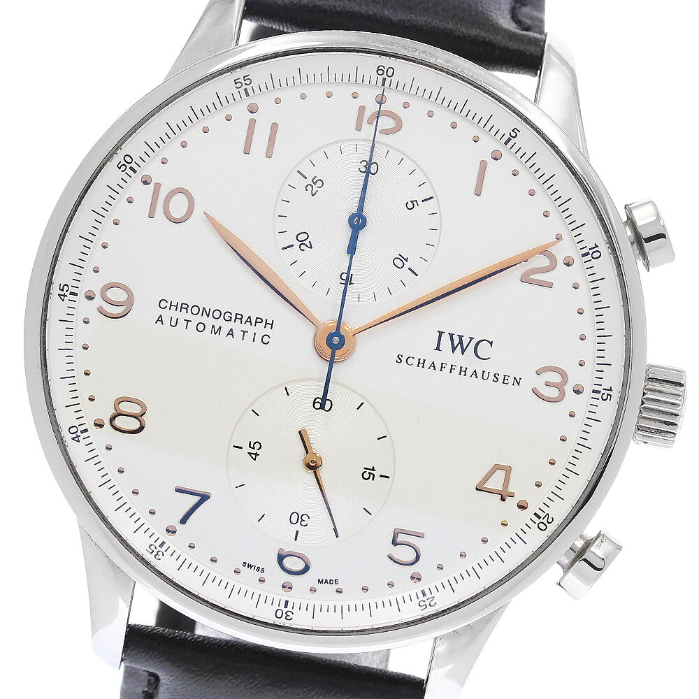 IWC IWC SCHAFFHAUSEN IW371401 ポルトギーゼ クロノグラフ 自動巻き メンズ 良品 保証書付き_973688
