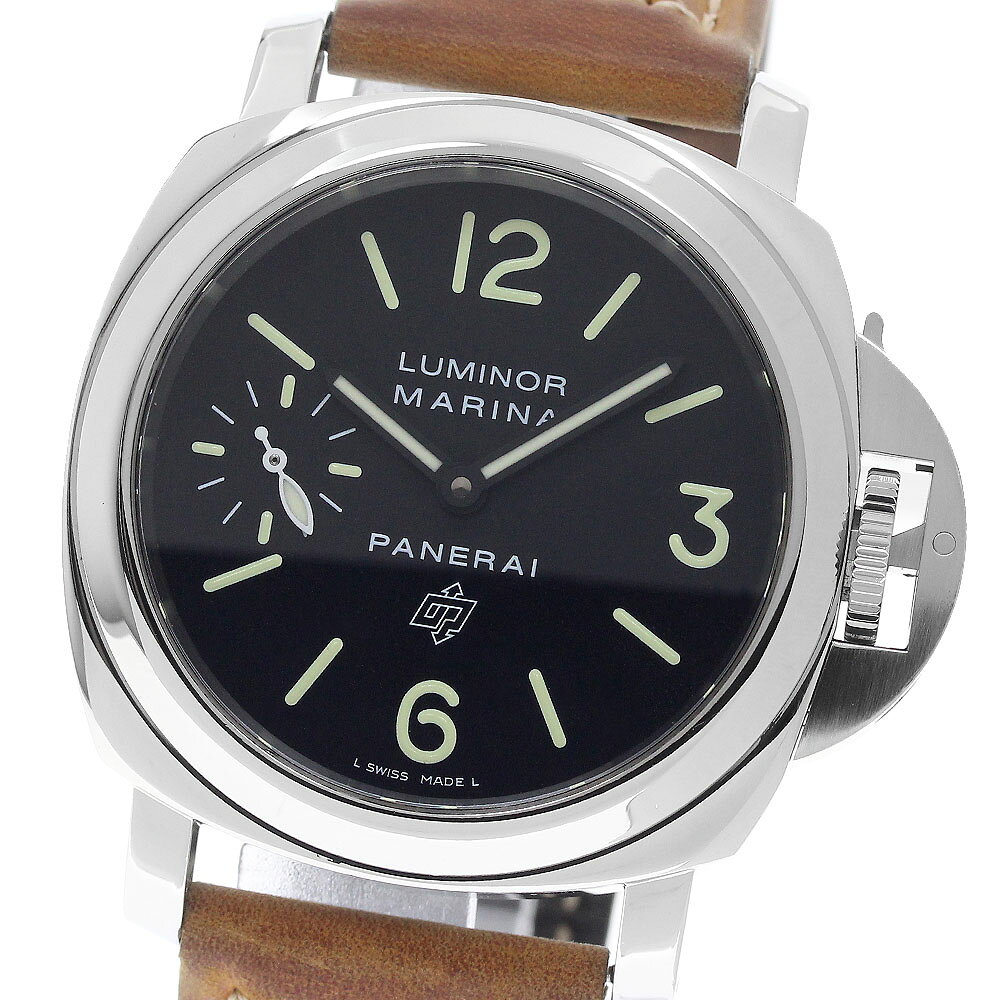 パネライ PANERAI PAM01005 ルミノール マリーナ ロゴ アッチャイオ 手巻き メンズ 保証書付き_971210