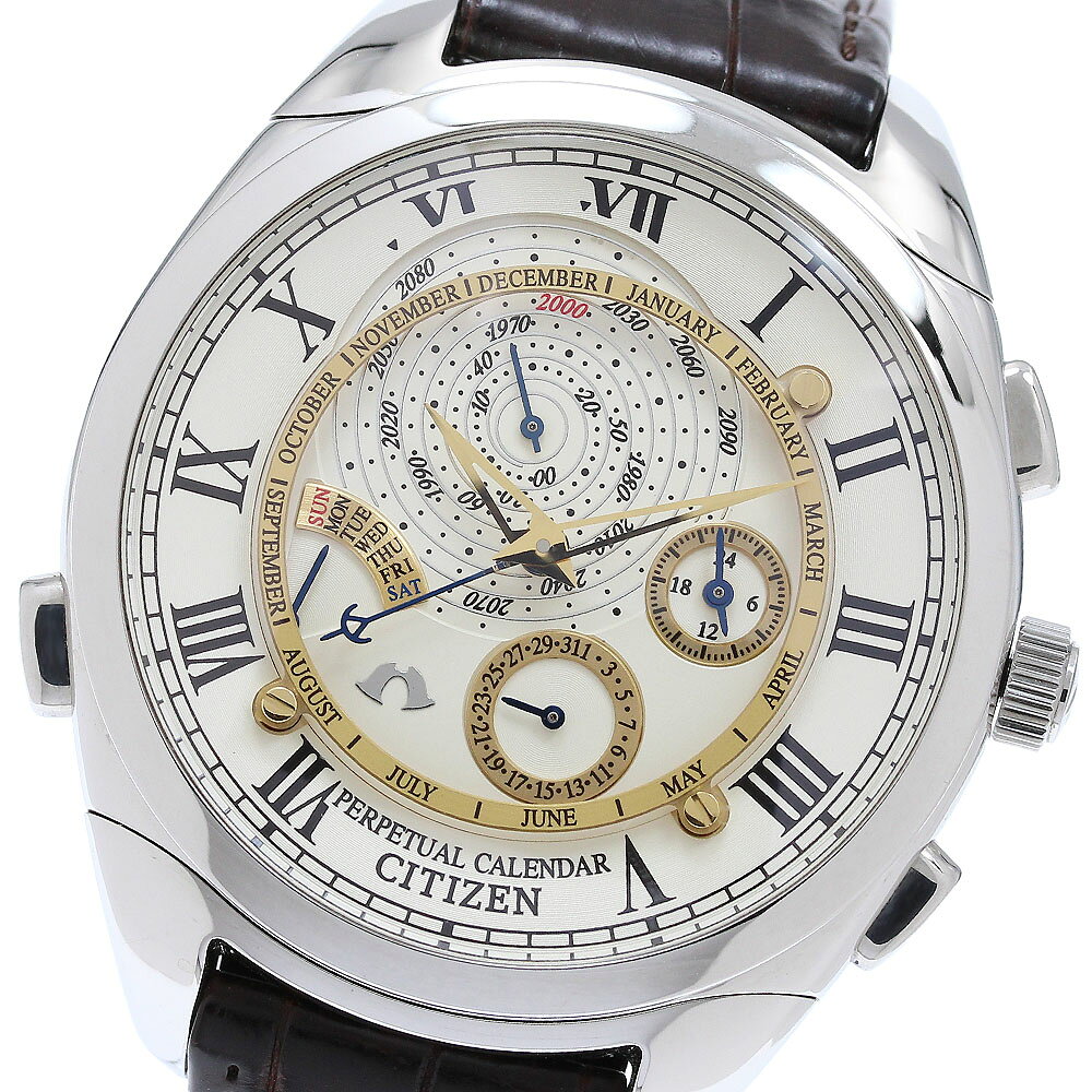 CITIZEN カンパノラPERPETUAL CALENDAR 腕時計　訳有格安 楽天市場】カンパノラ パーペチュアルカレンダー（メンズ腕時計