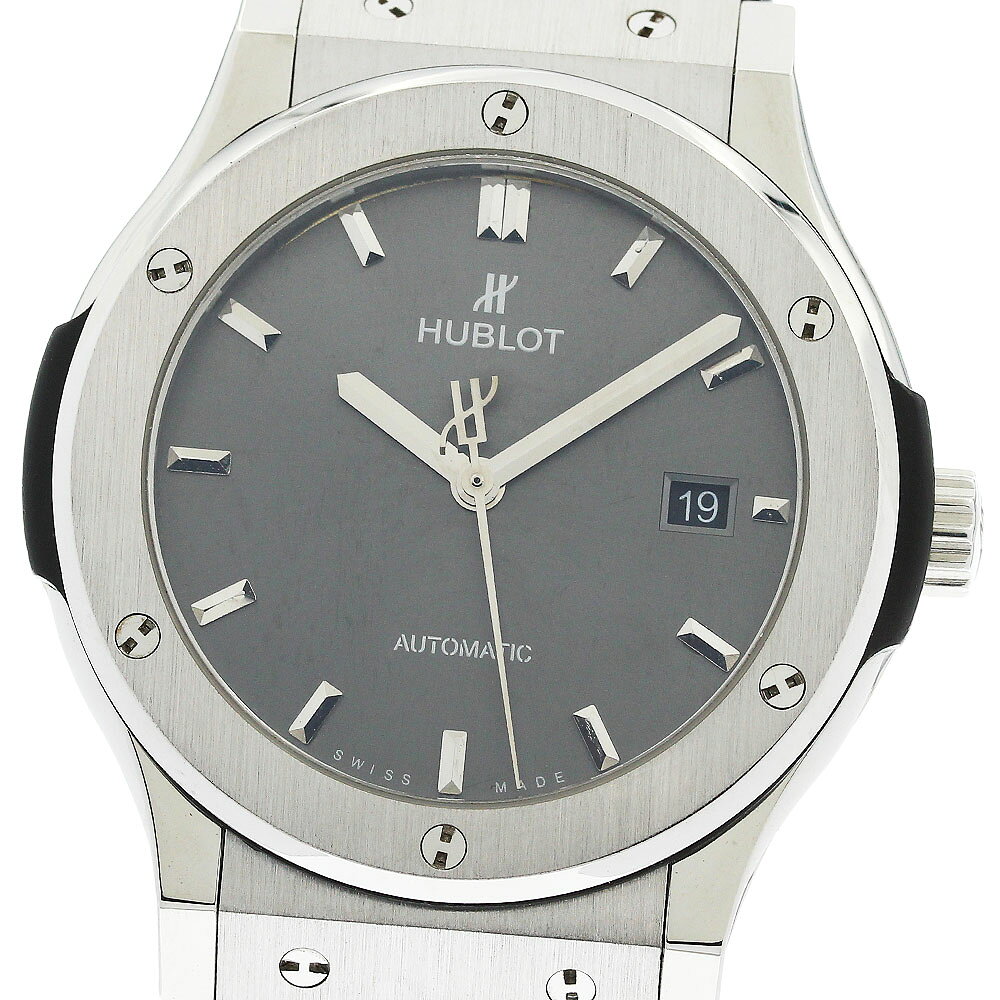ウブロ HUBLOT 542.NX.7071.LR クラシック フュージョン チタニウム レーシンググレー デイト 自動巻き メンズ _963302