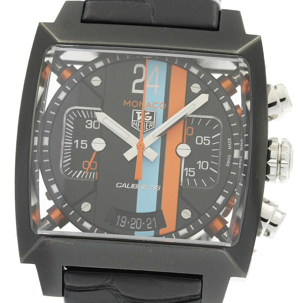 タグホイヤー TAG HEUER CAL5110 モナコ 24 レーシング キャリバー36 デイト クロノグラフ 自動巻き メンズ 箱付き_967736