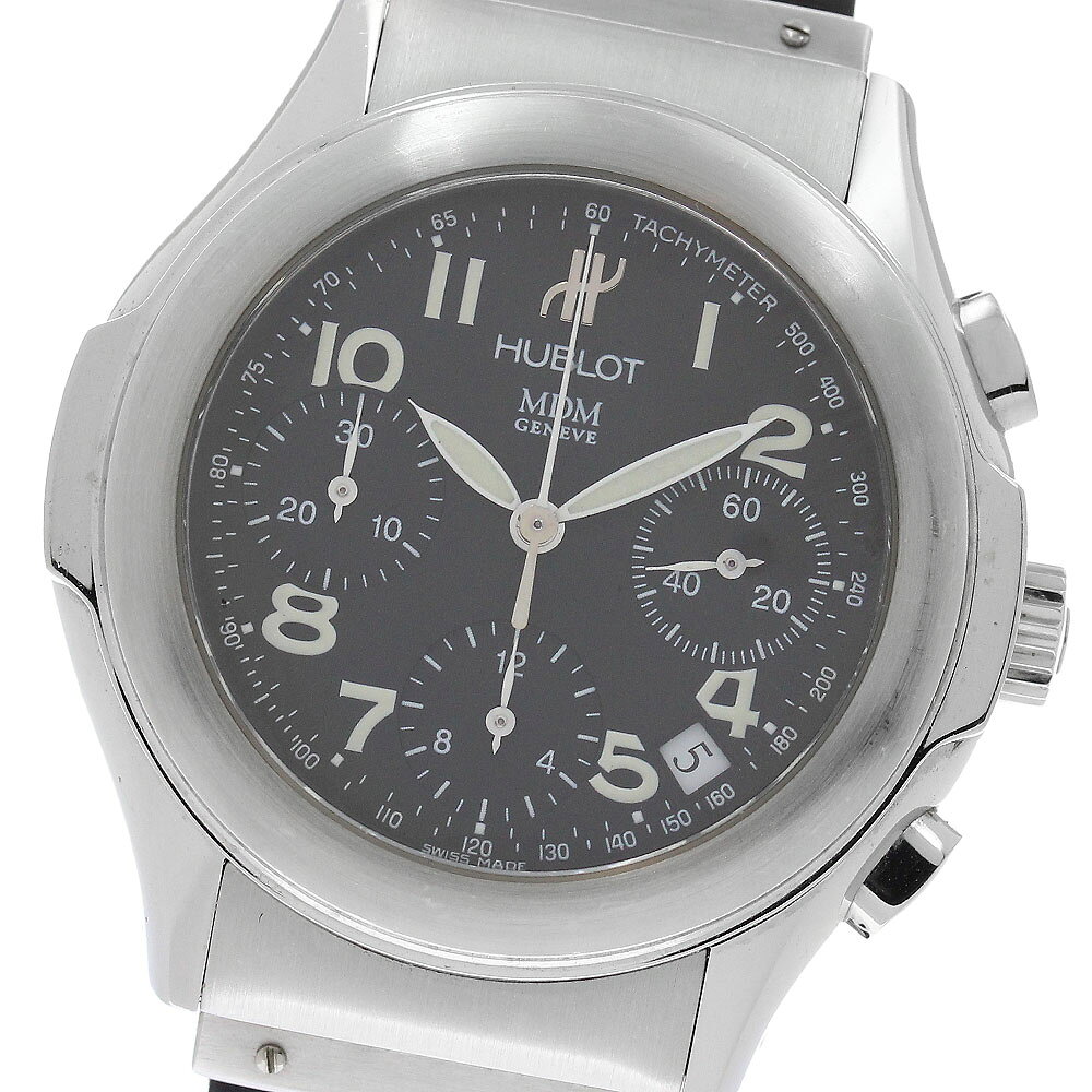 ウブロ HUBLOT 1810.1 MDM エレガント クロノグラフ デイト 自動巻き メンズ 良品 _978171