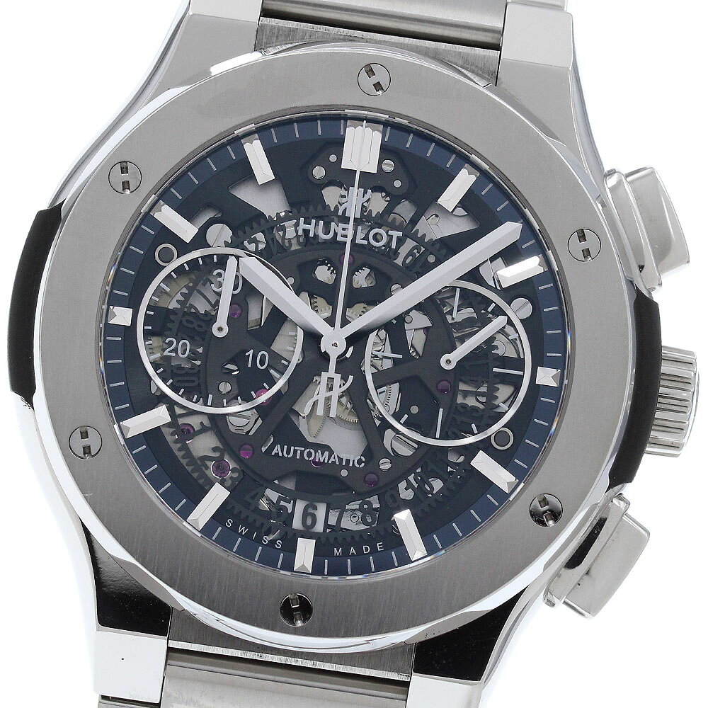 ウブロ HUBLOT 528.NX.0170.NX クラシックフュージョン アエロフュージョン チタニウム 自動巻き メンズ 美品 保証書付_970507