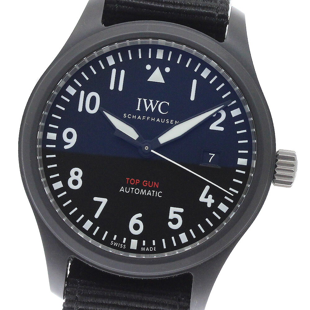 IWC IWC SCHAFFHAUSEN IW326901 パイロットウォッチ トップガン デイト 自動巻き メンズ 良品 保証書付き_980956