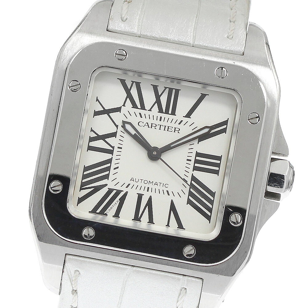カルティエ CARTIER W20126X8 サントス100 MM 自動巻き ボーイズ 保証書付き_967261