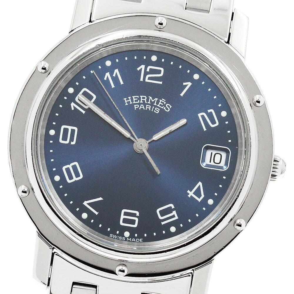エルメス HERMES CL6.710 クリッパー デイト クォーツ メンズ 内箱付き