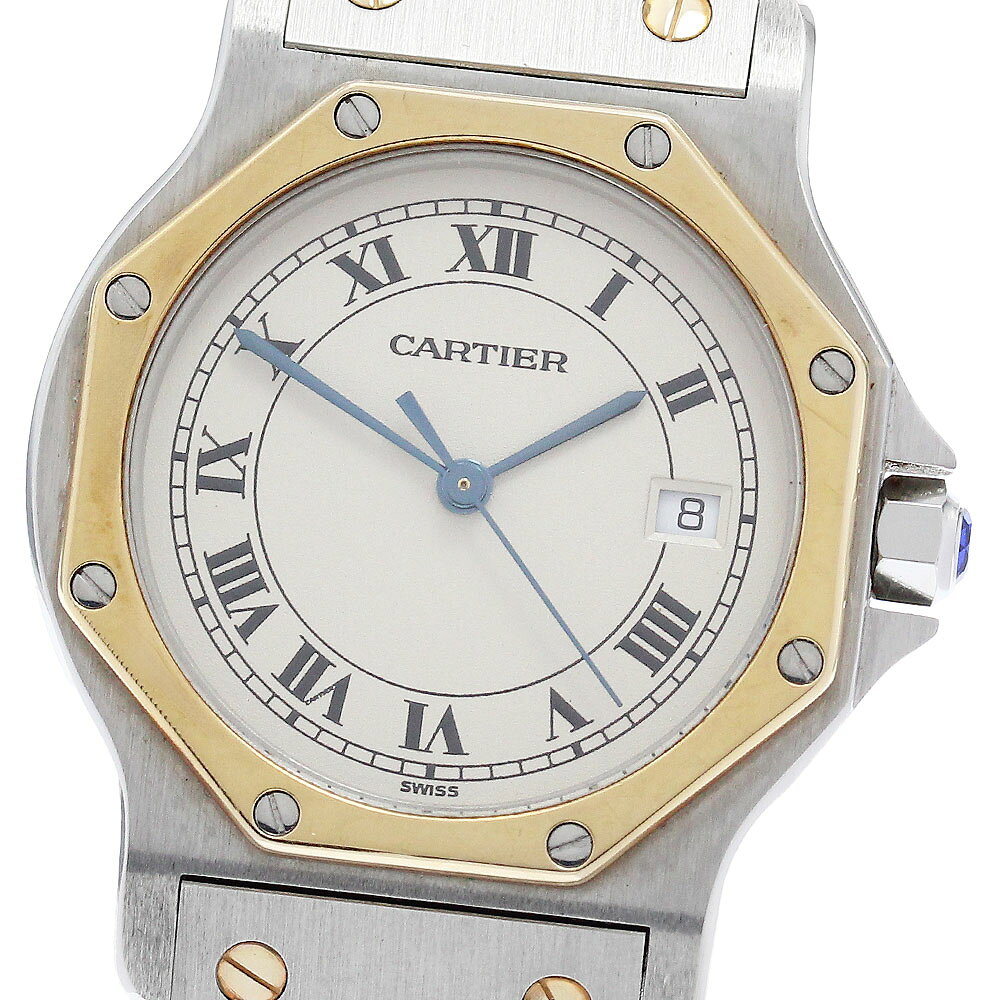 カルティエ CARTIER W2001583 サントスオクタゴン LM YGベゼル クォーツ メンズ _979424