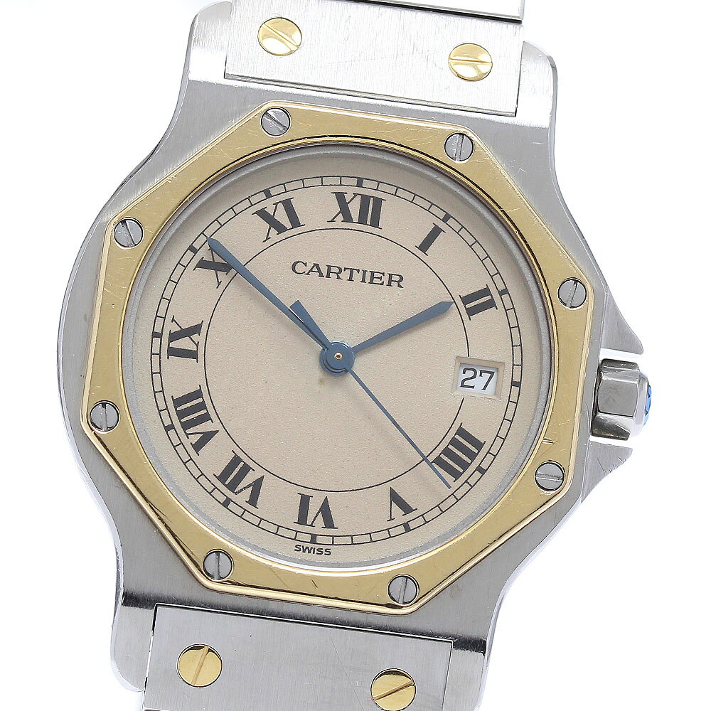 カルティエ CARTIER W2001583 サントスオクタゴン LM YGベゼル クォーツ メンズ _962903