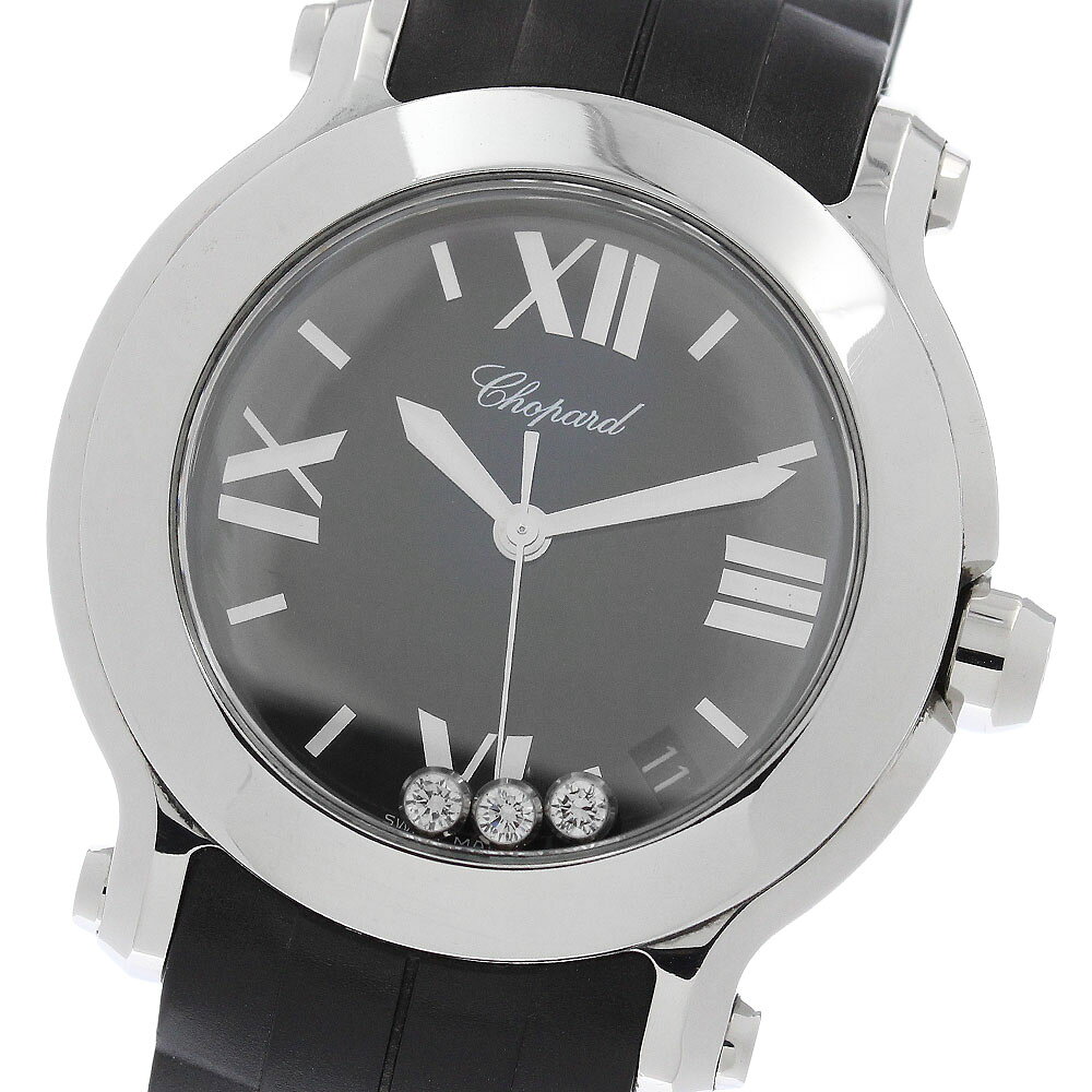 ショパール Chopard 8475 ハッピースポーツ 3Pダイヤ クォーツ レディース _982006