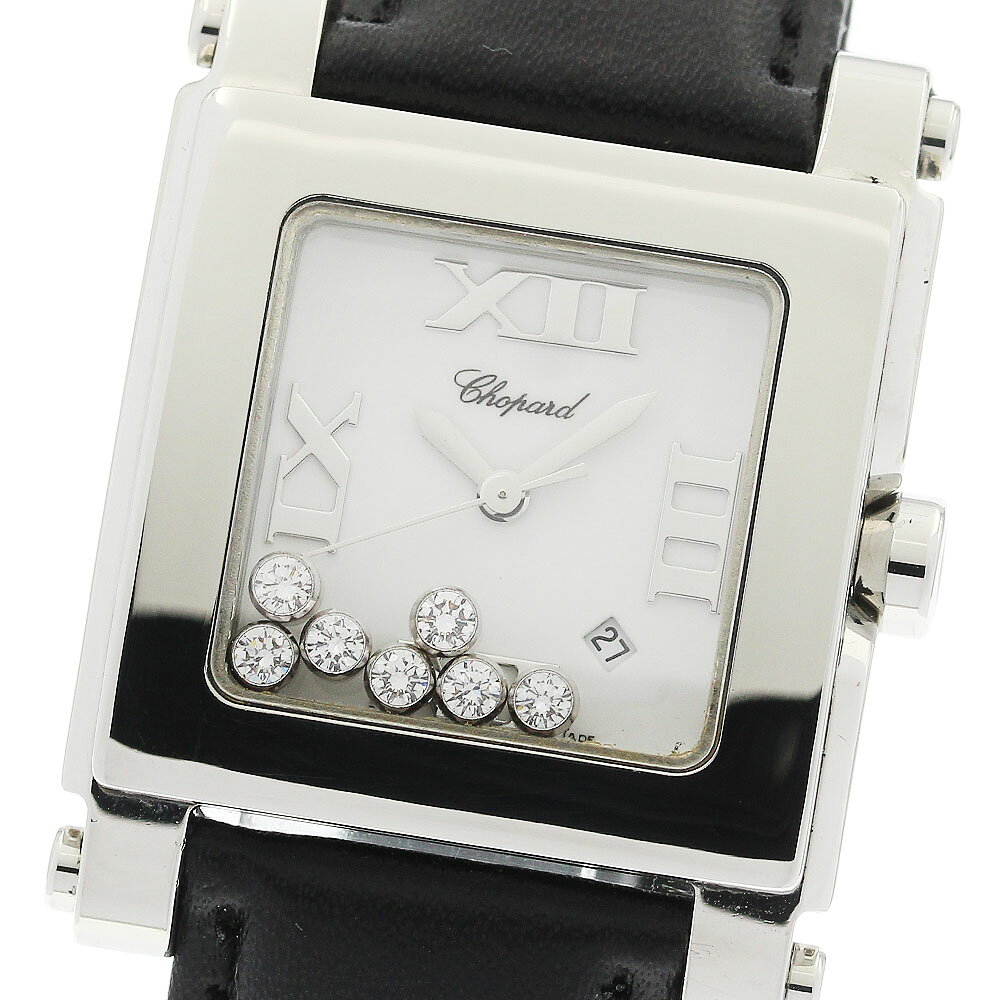 ショパール Chopard 8495 ハッピースポーツ 7Pダイヤ クォーツ レディース _982095