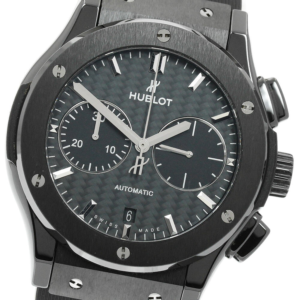 ウブロ HUBLOT 521.CM.1171.RX クラシックフュージョン ブラックマジック デイト クロノグラフ 自動巻き メンズ 良品 保証書付き_945364