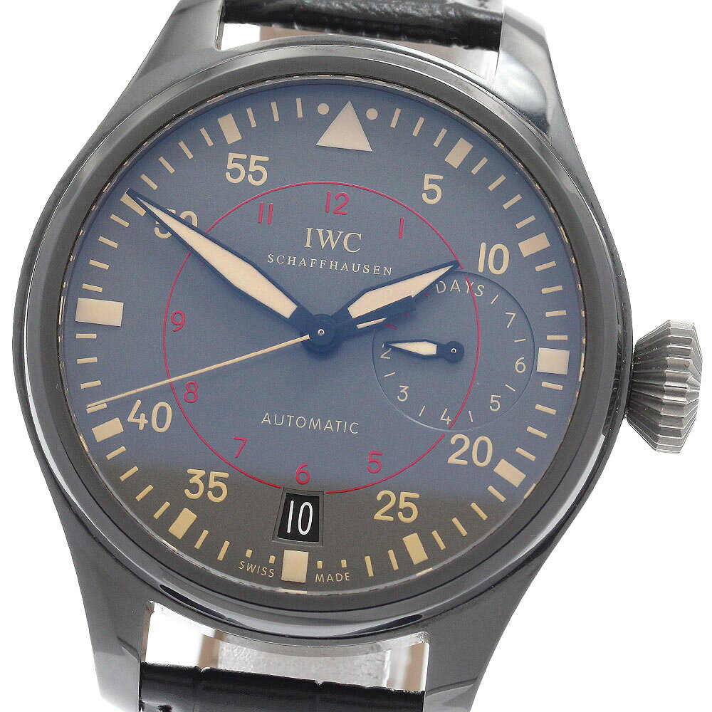 IWC SCHAFFHAUSEN IW501902 ビッグパイロットウォッチ トップガンミラマー パワーリザーブ 自動巻き メンズ 良品 保証書付き_983261