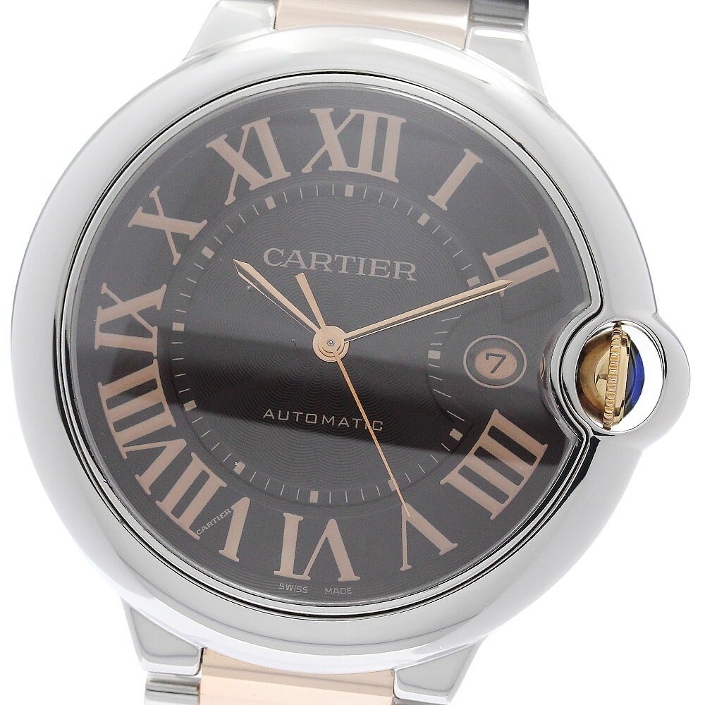 カルティエ CARTIER W6920032 バロンブルーLM デイト コンビ 自動巻き メンズ _975679