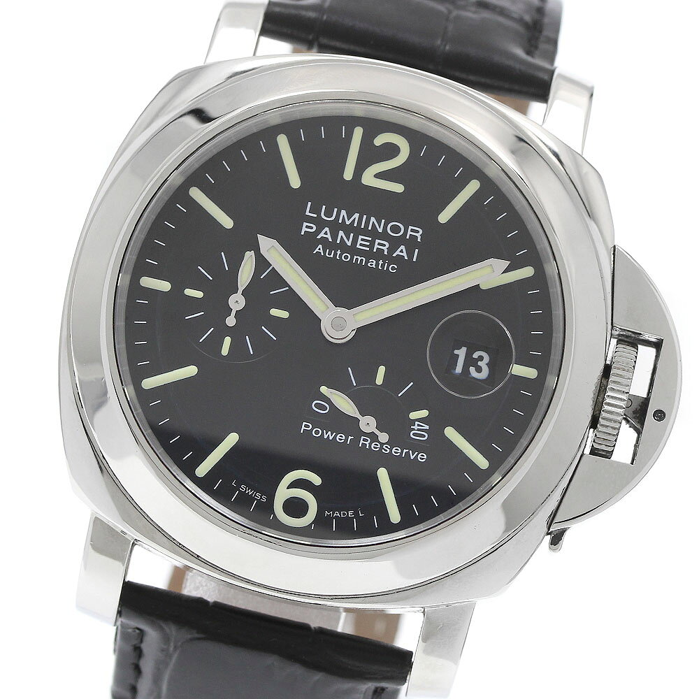 パネライ PANERAI PAM00090 ルミノール パワーリザーブ デイト 自動巻き メンズ 良品 保証書付き_973466