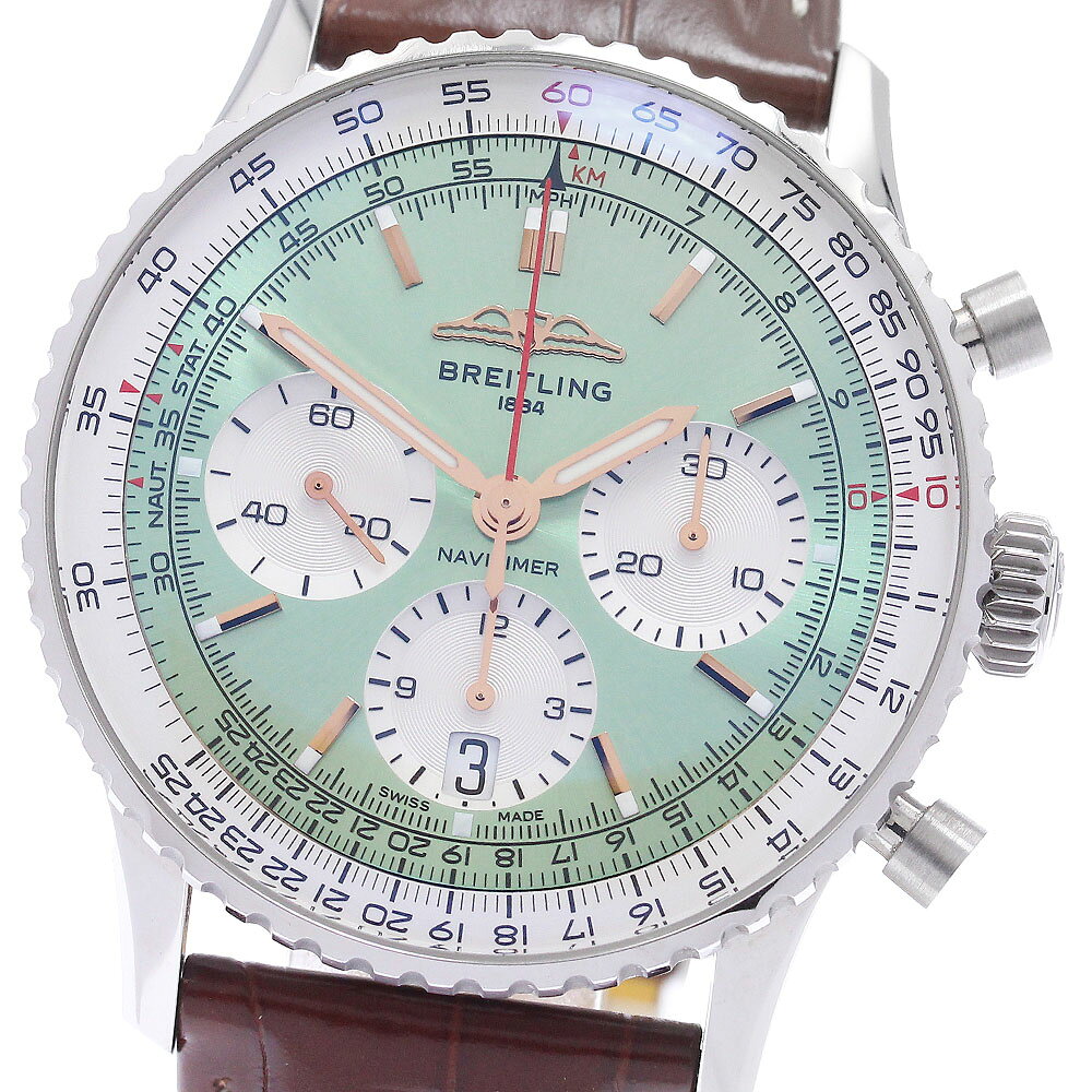 ブライトリング BREITLING AB0139 ナビタイマー B01 クロノグラフ デイト 自動巻き メンズ 良品 _984473