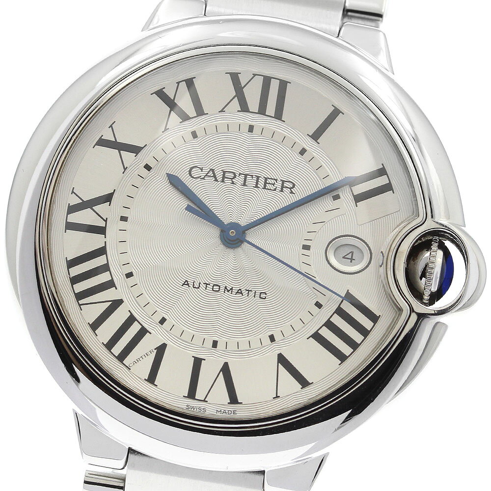 カルティエ CARTIER W69012Z4 バロンブルーLM デイト 自動巻き メンズ 良品 保証書付き_972621