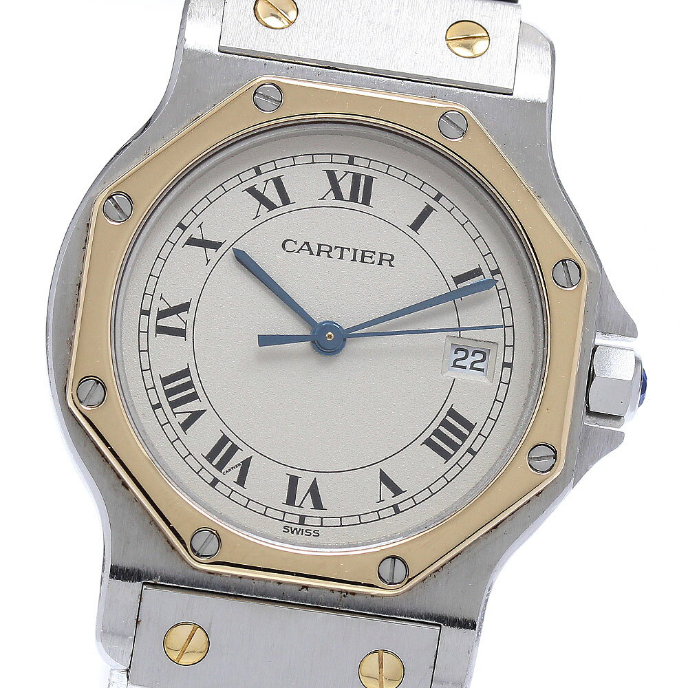 カルティエ CARTIER W2001583 サントスオクタゴン LM YGベゼル クォーツ メンズ 内箱・保証書付き_978127