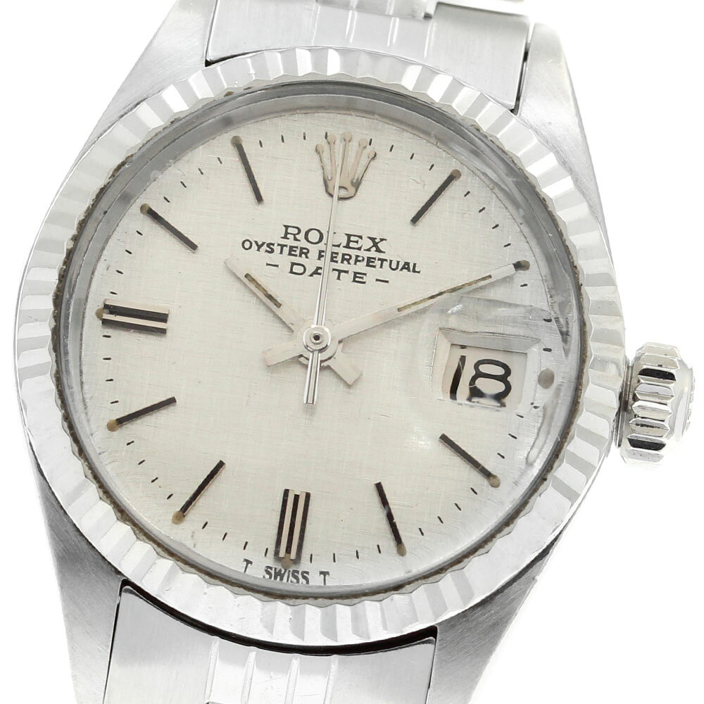 ロレックス ROLEX 6917 オイスター パーペチュアル デイト WGベゼル Cal.2030 自動巻き レディース _965879