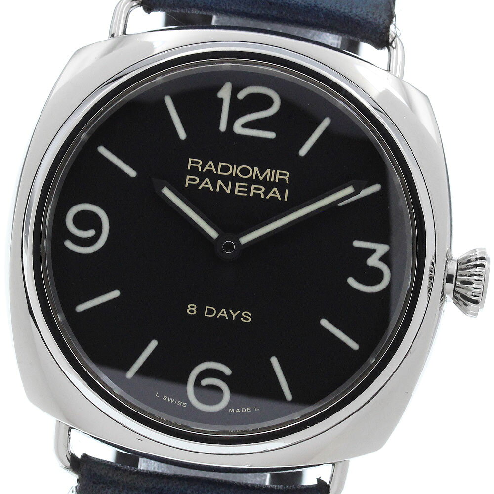 パネライ PANERAI PAM00610 ラジオミール 8デイズ アッチャイオ 手巻き メンズ 良品 保証書付き_981166
