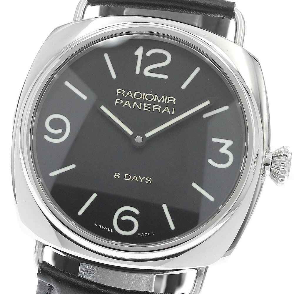 パネライ PANERAI PAM00610 ラジオミール 8デイズ アッチャイオ 手巻き メンズ 良品 保証書付き_981164