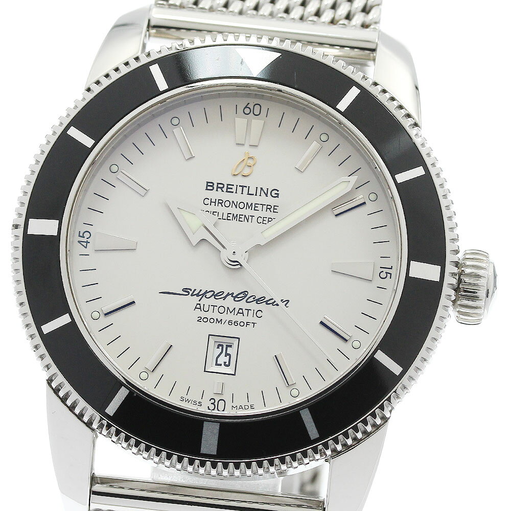 ブライトリング BREITLING A17320 スーパーオーシャン ヘリテージ46 デイト 自動巻き メンズ 良品 保証書付き_981798