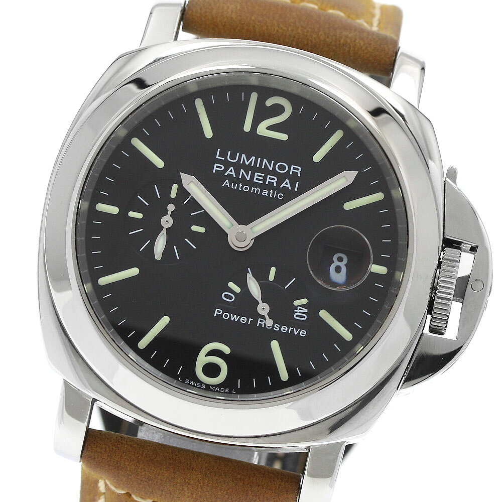 パネライ PANERAI PAM00090 ルミノール パワーリザーブ デイト 自動巻き メンズ 良品 保証書付き_980719
